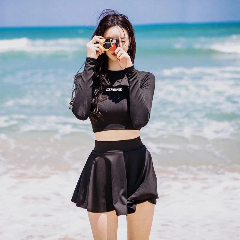 A17 Series Long Sleeves Tied 2pcs Swimwear