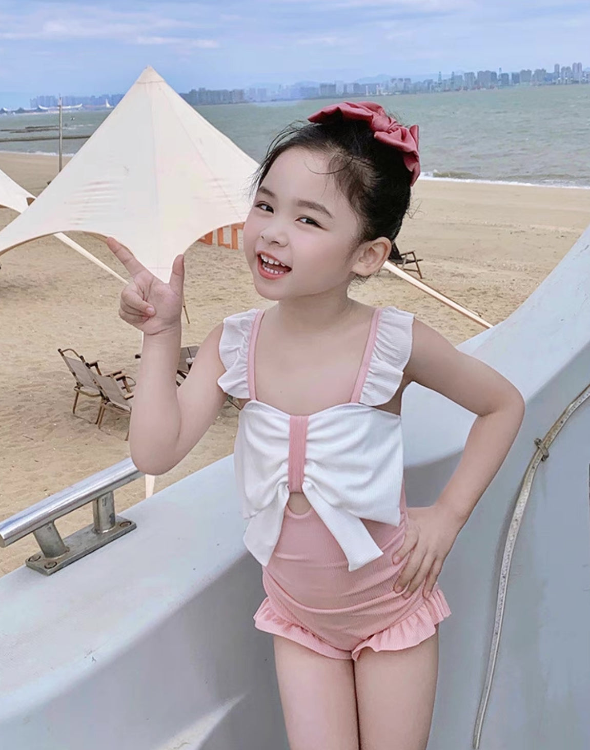 B2 Kids Series Pink Ribbon Swimwear