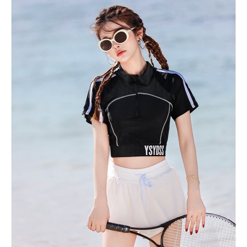 A1 Series Cropped Short Sleeves Swimsuits