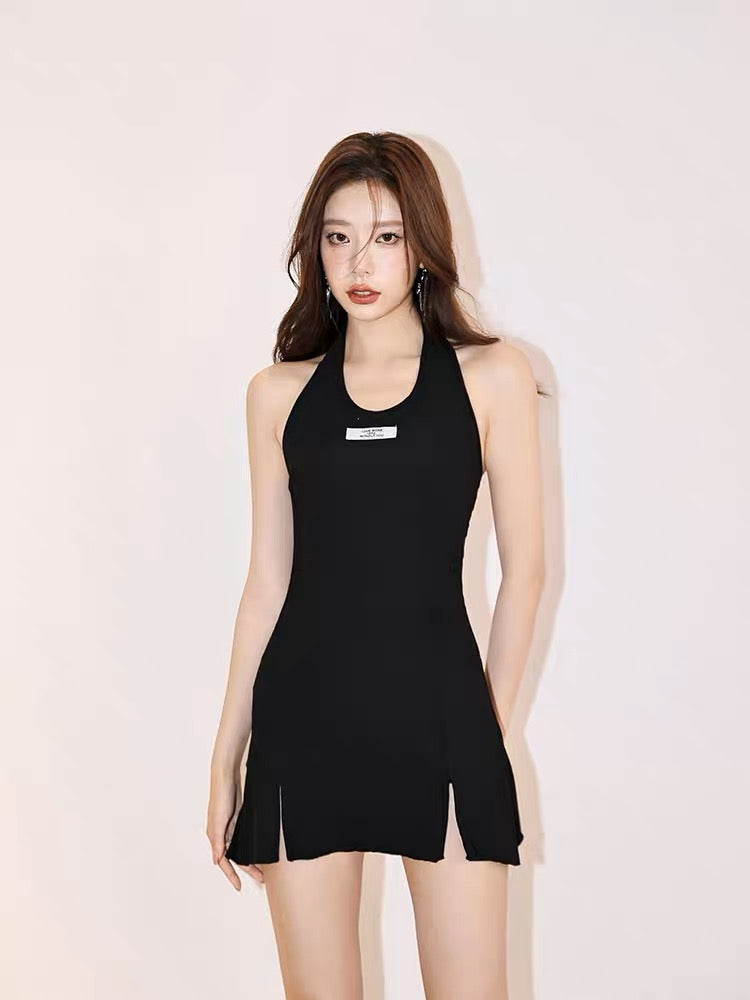 A27 Series Halter Black 3pcs Swimwear